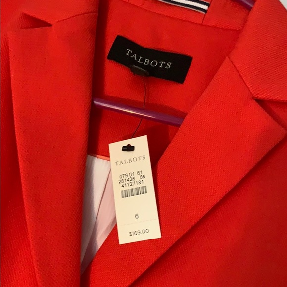 TALBOTS.  2-piece suit. NWT. Orange/tangerine color. - Picture 2 of 10